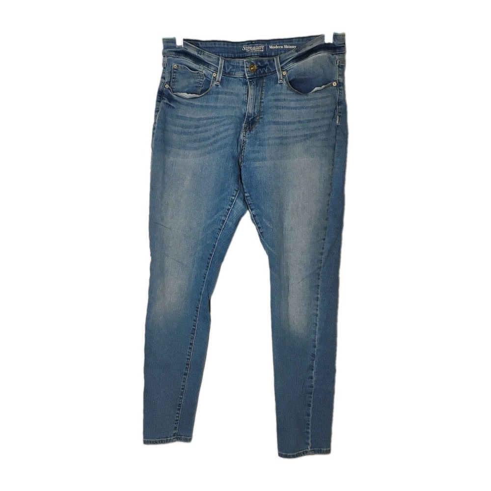 Levi's Signature Womens 12M Tag 31x32 Actual 30x28 Modern Skinny Blue Jeans